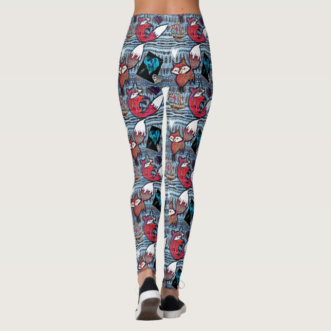 Leggings Corazones y zorros modelados (Reverso)