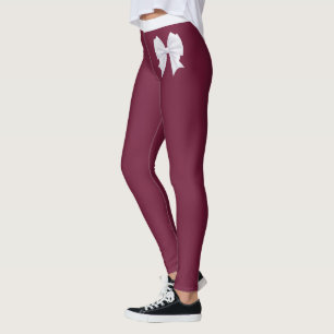 Leggings Corbata azul de vino real de Navidad personalizada