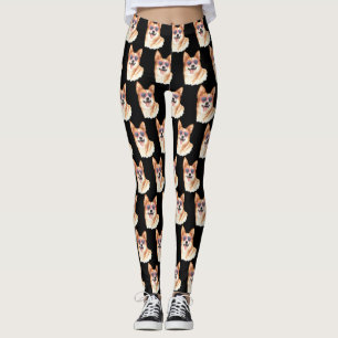 Leggings Corgi con gafas de sol rosas