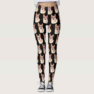 Leggings Corgi con gafas de sol rosas