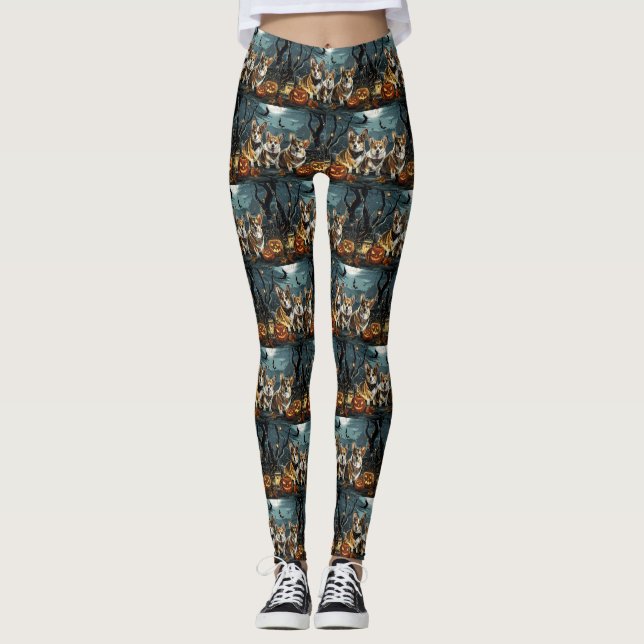 Leggings Corgi Halloween Spooky (Anverso)