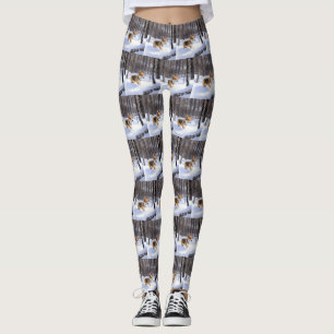 Leggings Corgi Let It Snow Navidades