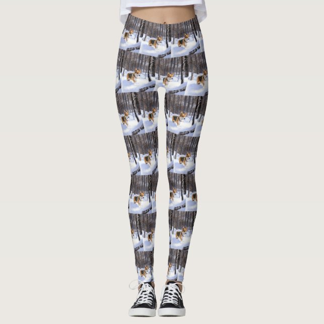 Leggings Corgi Let It Snow Navidades (Anverso)