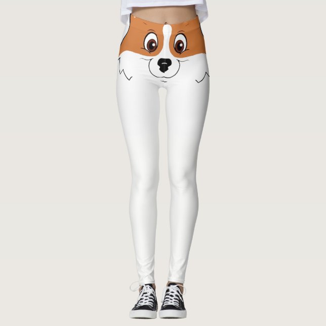 Leggings Corgi sonriente (Anverso)