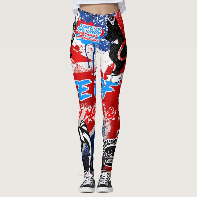 Leggings Corgi y las polainas de Union Jack (Anverso)