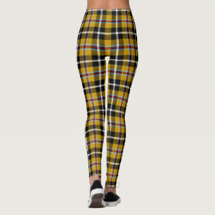 Leggings Cornish National Tartan Yellow and Black Planteado