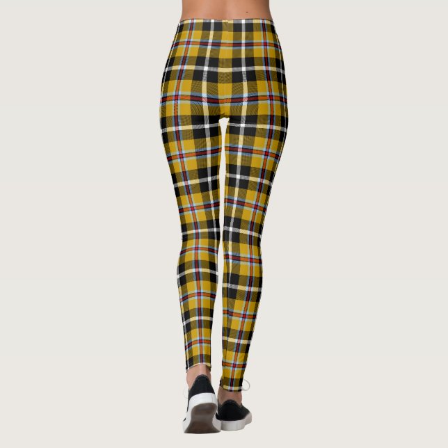 Leggings Cornish National Tartan Yellow and Black Planteado (Reverso)