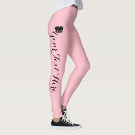 Leggings Corona Personalizada Rosa Rubor