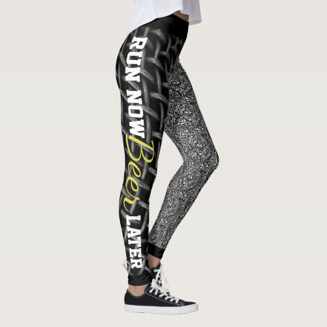 Leggings Corre ahora, cerveza más tarde (Derecha)