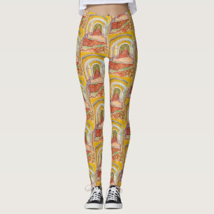 Leggings Corredor de Van Gogh Asilo Amarillo Arte Impresion
