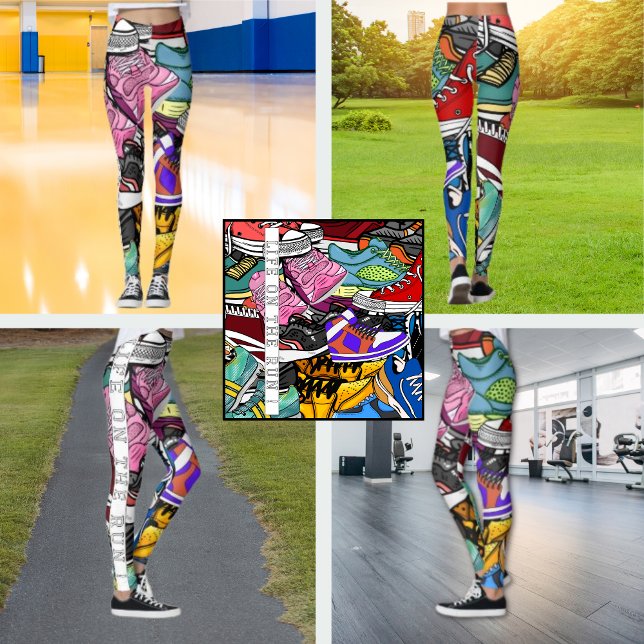 Leggings Corredora de Pop Art Negrita (Subido por el creador)