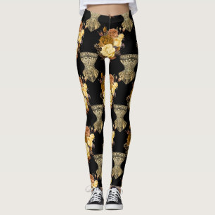 Leggings Corsés y Flores