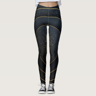 Leggings Corte de papel de lujo: Gradiente dorado.