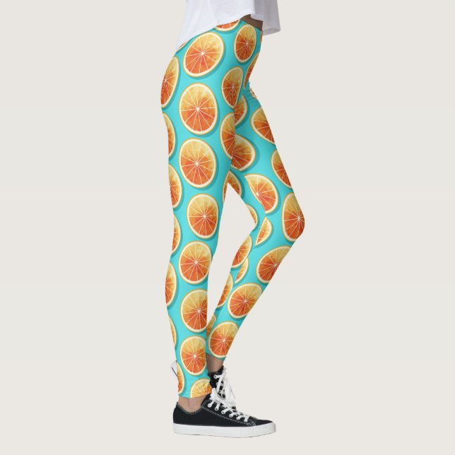 Leggings Cortes de naranja en azul (Derecha)