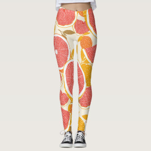 Leggings Cortes de pomelo con hojas
