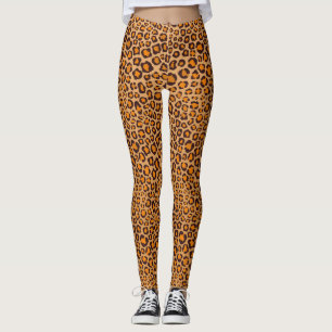 Leggings Cosa salvaje Impresión de leopardo de manos realis