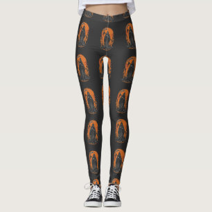Leggings Cosechador Siniestro de Dibujos Animados en Cement