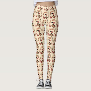 Leggings Cosmetología de moda en el patrón de cosméticos de