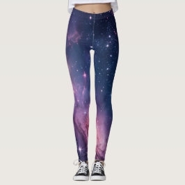 Leggings Cosmic Nebula Seamless Pattern for All-Over Print 