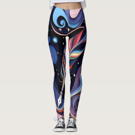Leggings Cosmic Quill Elegance
