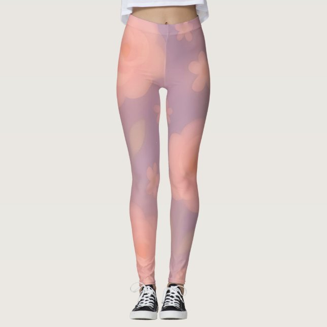 Leggings Cosmic Whispers – Dreamy Pastel Galaxy Art (Anverso)
