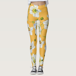 Leggings Cosmos, acuarela, sin costuras, con motivos floral