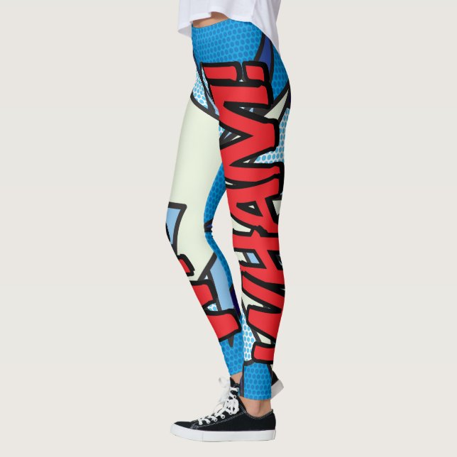 Leggings Cosplay Comic Book Pop Art WHAM (Izquierda)