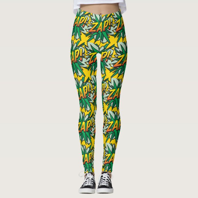 Leggings Cosplay Comic Book Pop Art ZAP (Anverso)