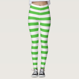 Leggings Costuma de fresa verde y blanca en banda de Hallow
