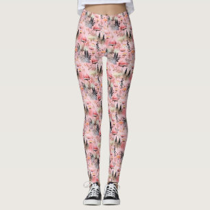 Leggings Cottagecore Acuarela Hongo & Bosque (2)