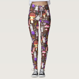 Leggings Cottagecore Halloween Ghouls Dark