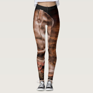 Leggings Cowboy de la leyenda de las mujeres bota cáscara r