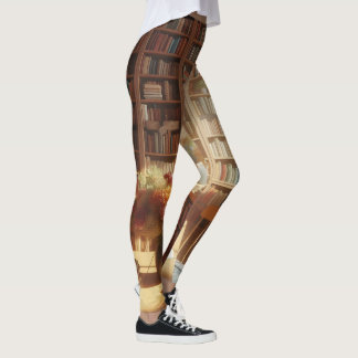 Leggings Cozy Book Nook Capris