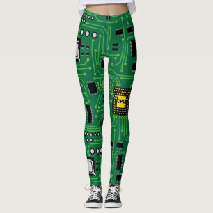 Leggings CPU de la placa de circuito del empollón del