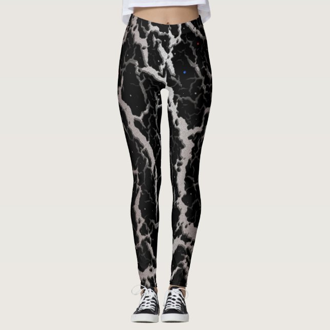 Leggings Cracked Space Lava - White/Brown (Anverso)