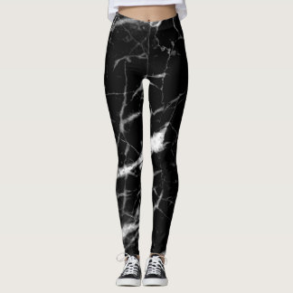 Leggings Crackers de mármol en blanco y negro