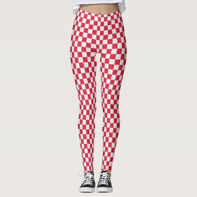 Leggings Cranberry fizz checkerboard pattern (Anverso)
