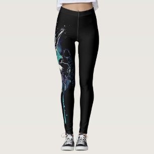 Leggings Cráneo abstracto del pájaro