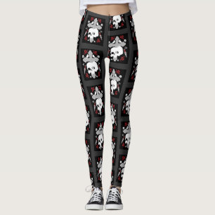 Leggings Cráneo De Subcultura De gótico Y Arte Cruzado