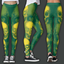Cráneo Edgy | Amarillo y Verde