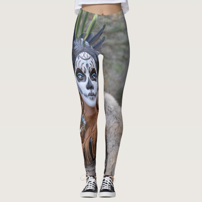 Leggings Cráneo nativo del azúcar (Anverso)