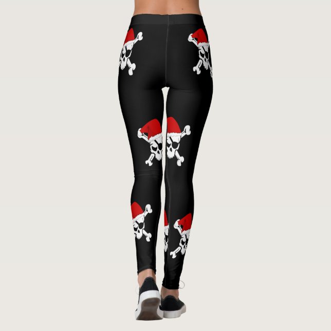 LEGGINGS CRÁNEO Y POLAINAS DE LA BANDERA PIRATA (Reverso)
