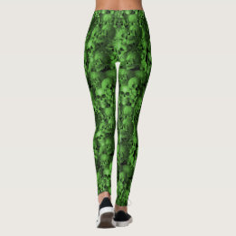 Leggings Cráneos verdes y negros