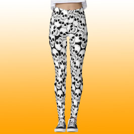 Leggings Cránulos góticos estampados