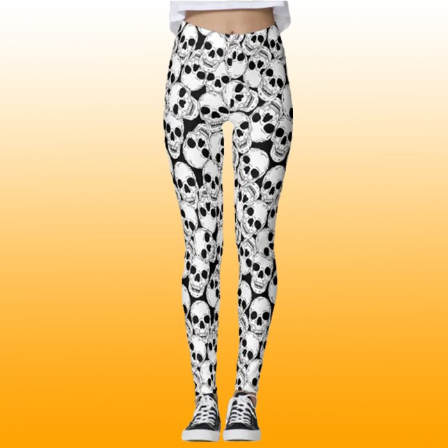 Leggings Cránulos góticos estampados (Subido por el creador)