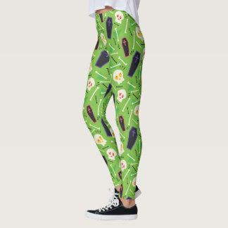Leggings Cránulos Y Coffins Halloween