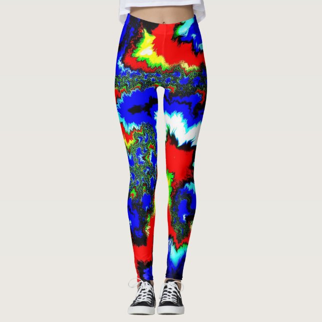 Leggings Crazy Wild Abstract Mandlebrot (Anverso)