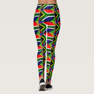 Leggings Crea tu propia colorida impresión sudafricana