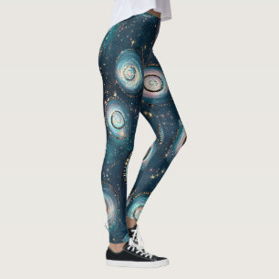 Leggings Crea Tu Propia Galaxia de Burbujas Rosa Teal
