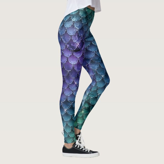 Leggings Crea tu propia sirena de pescado personalizada Per (Derecha)